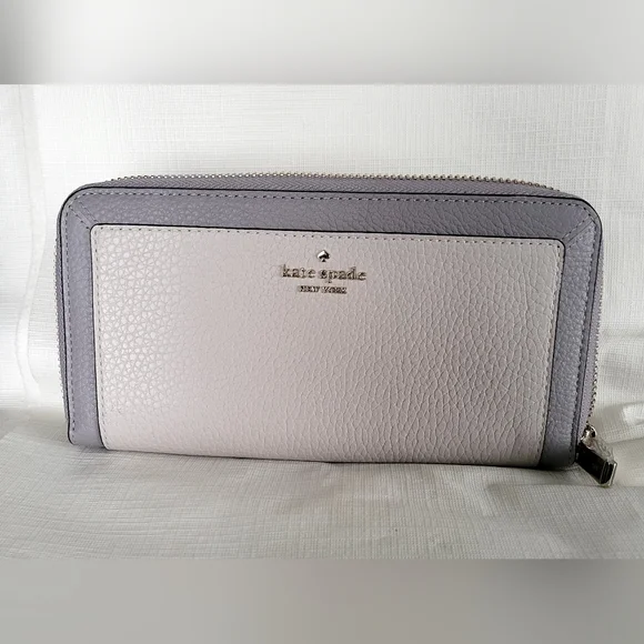 Genuine Kate Spade Lena Large Colorblock Continental Zip Around Wallet - Picture 2 of 8